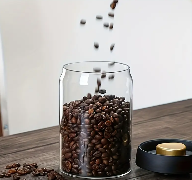 Coffee Beans Storage Jar 500g Vacuum Sealed