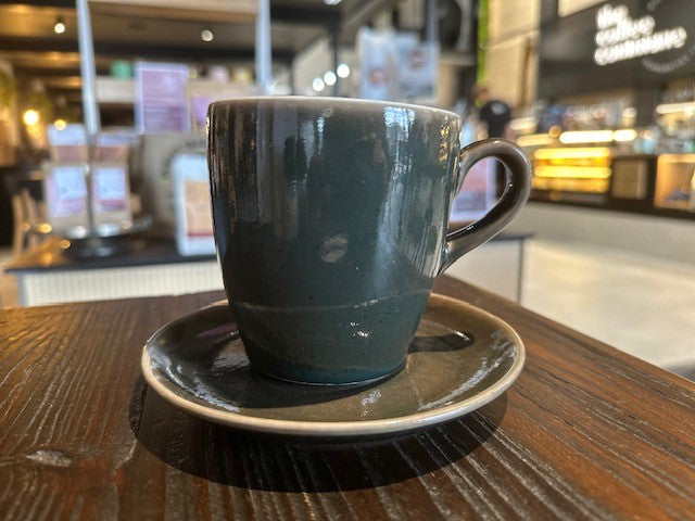 Olive Green Mug & Saucer Set - 180ML
