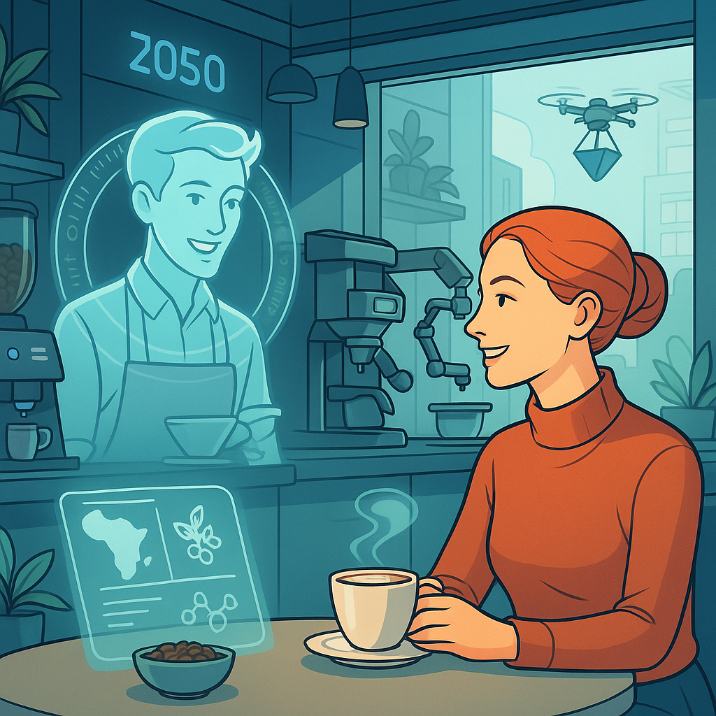 The Café Experience in 2050: A Glimpse Into the Future of Coffee