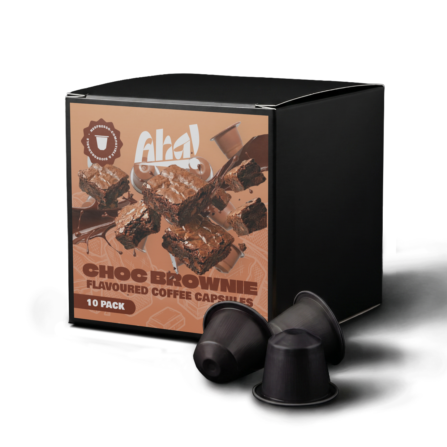 Aha! Double Choc Fudge Brownie Nespresso Compatible Capsules