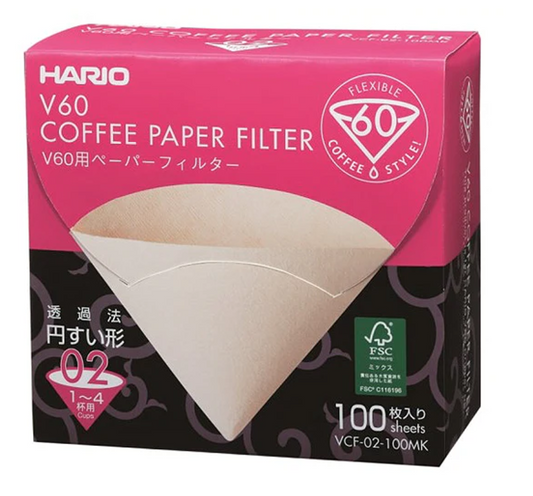 Hario V60 Pack Filter | (100 PCS) | 2-3 Cup